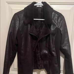Rock & Republic Black Leather Motorcycle Jacket